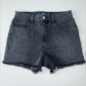 Hollister‎ Ultra High Rise Mom Shorts, washed out black jean, sz 5